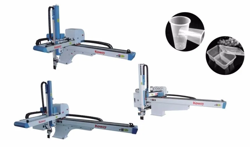 
Competitive Price Kowey High Speed Robot for Thin-wall products (disposable plastic container, cutlery) for Powerjet IMM 