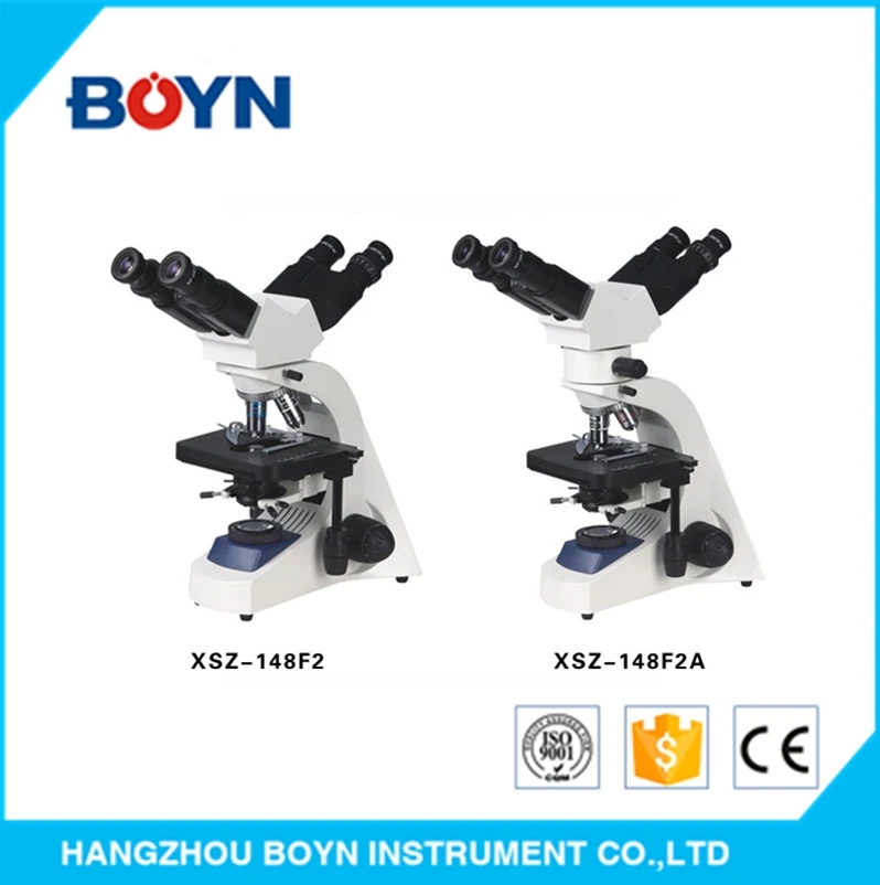 XSZ-148F2/148F2A lab Digital biological Dual viewing Compensation Free binocular head microscope with LED cursor&Abbe condenser