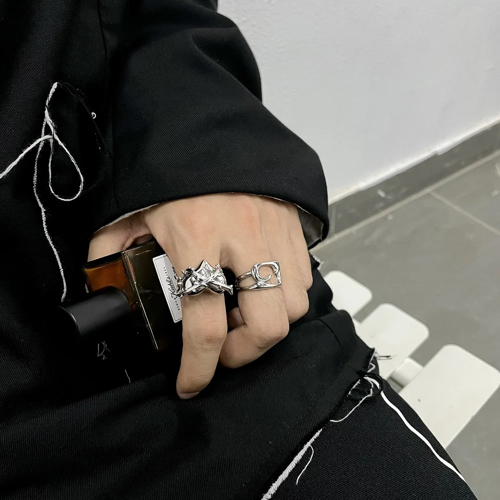 VAF Punk Heart of Thorns Ring Stainless Steel Ring Anillo Corazon de Espinas Herz der Dornen-Ring