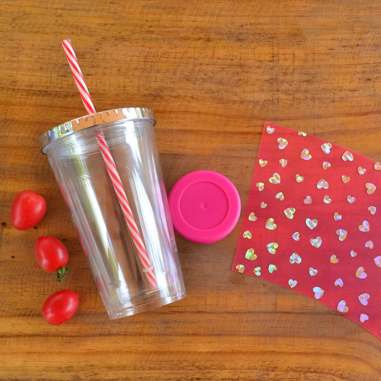 DIY Funny Customized Recycled Materials 16oz clear plastic water tumbler  with lids acrylic straw cup