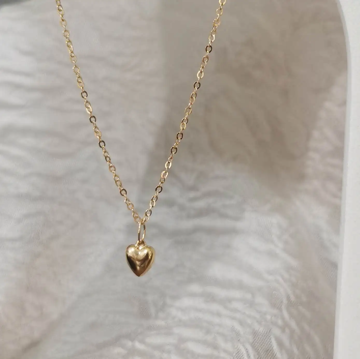 14K Gold Filled Dainty Heart Necklace personalized Pendant Choker Necklace Customized Jewelry for Women