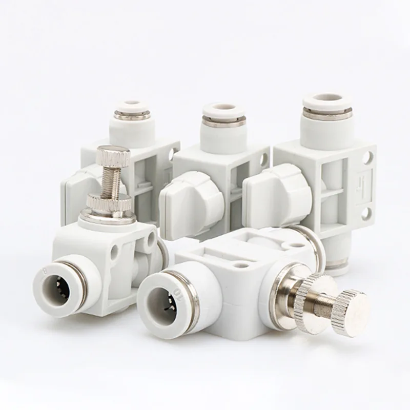 Plastic PVC 6mm One-touch Pneumatics Hand Value Long Life High Quality Air Pipe Connector Throttle Check Valve Manufacturer