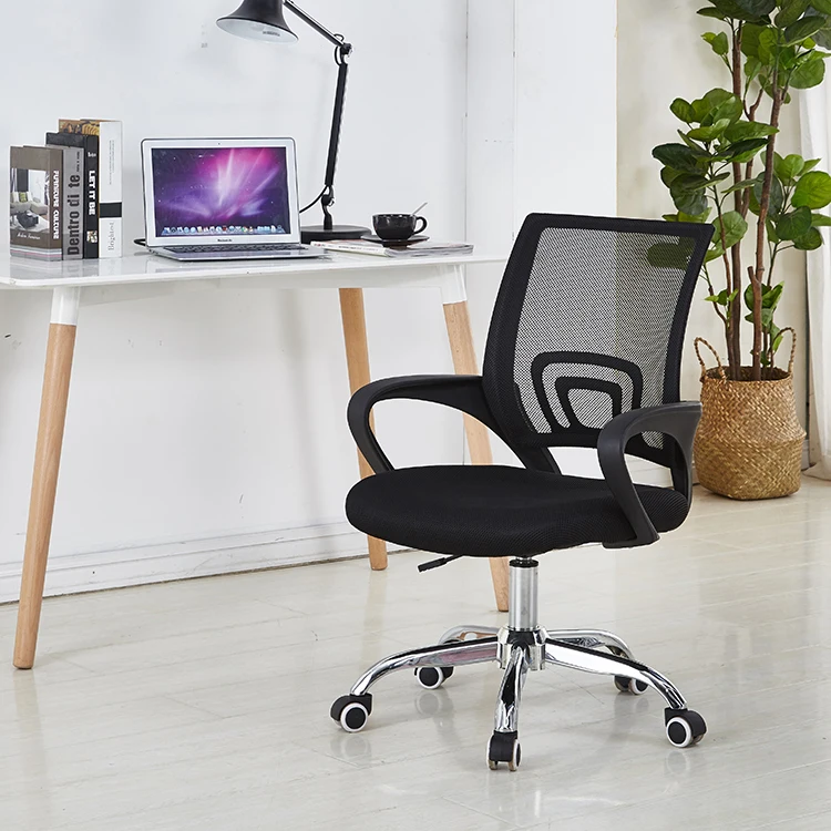 Manufacturer Customized Design Employees Swivel Computer Chairs Nylon Wheels Fabric Mesh Office Chairs