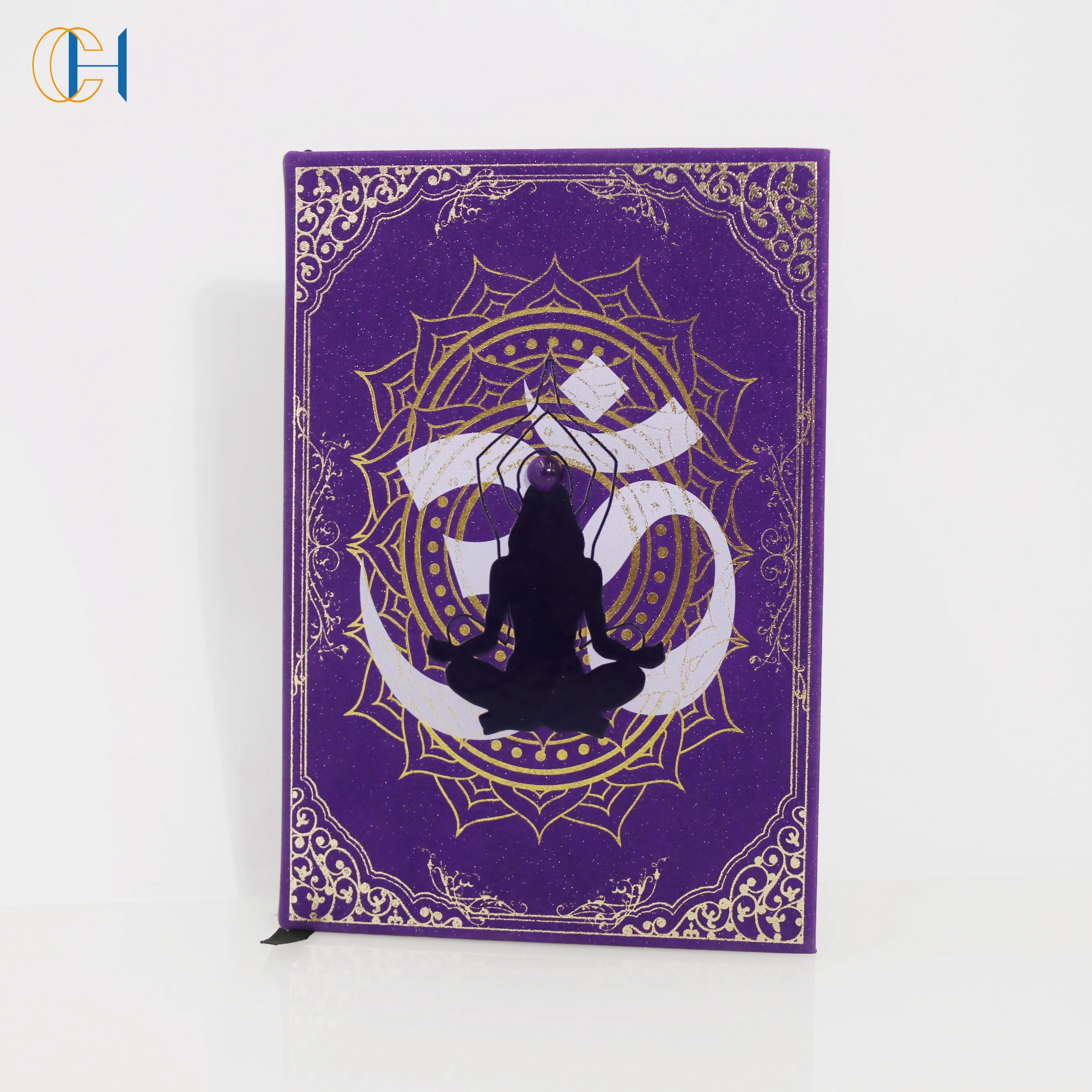 Spiritual  Healing Alchemist Book With Crystal Embossed Notepad Diary With Lock Wholesale Leather Journal