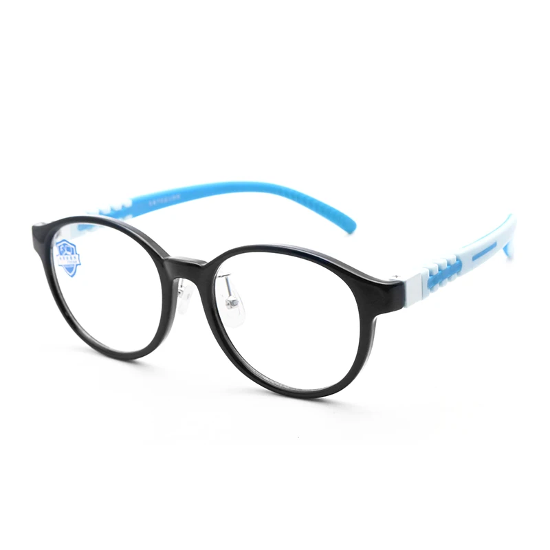 Flexible TR90 Children Optics Eyeglasses Frames Anti Blue Light Glasses for Kids Round Thick  Glasses