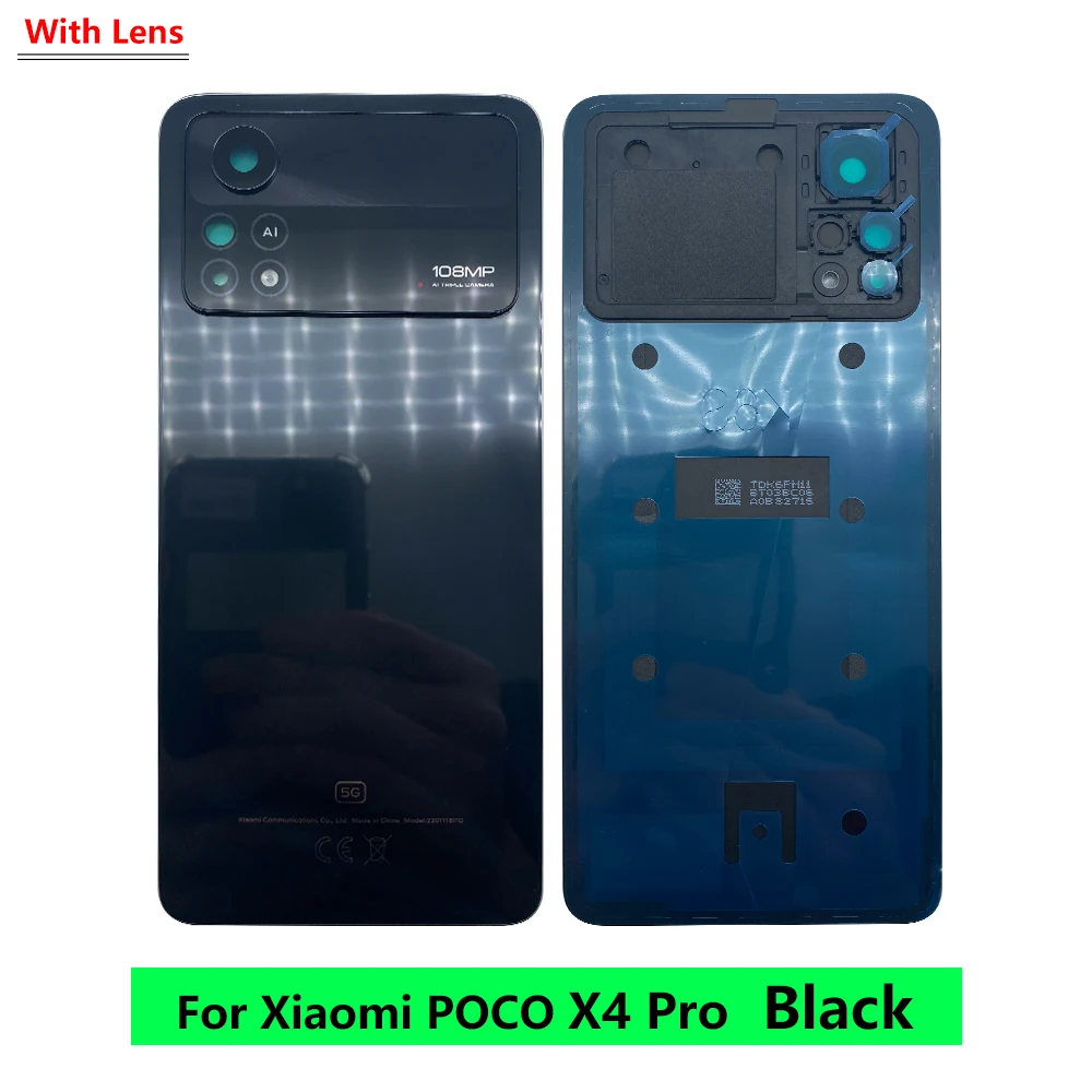 100% оригинальная задняя крышка батарейного отсека для Xiaomi Poco X4 Pro / M4 4G 5G корпус мобильного телефона