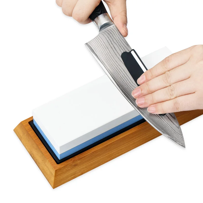 Double side profession whetstone knife sharpening stone set 1000/6000#