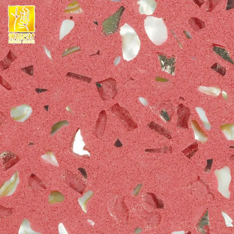 Wholesale Red Artificial Terrazzo Cement Tiles Price Square Meter Floor Slab