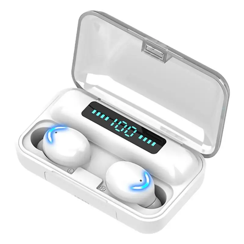 new f9-5 tws earbuds 8d hifi true stereo tsw f9-5 c led light tws hifi headphone sport earphones blue tooth wireless bt 5.0 tw