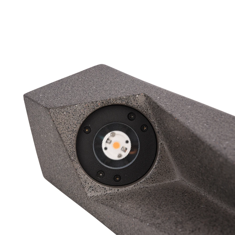 LED Garden lawn lamp with concrete pouring molding IP65 water proof grade is used in squares, villas and courtyards.