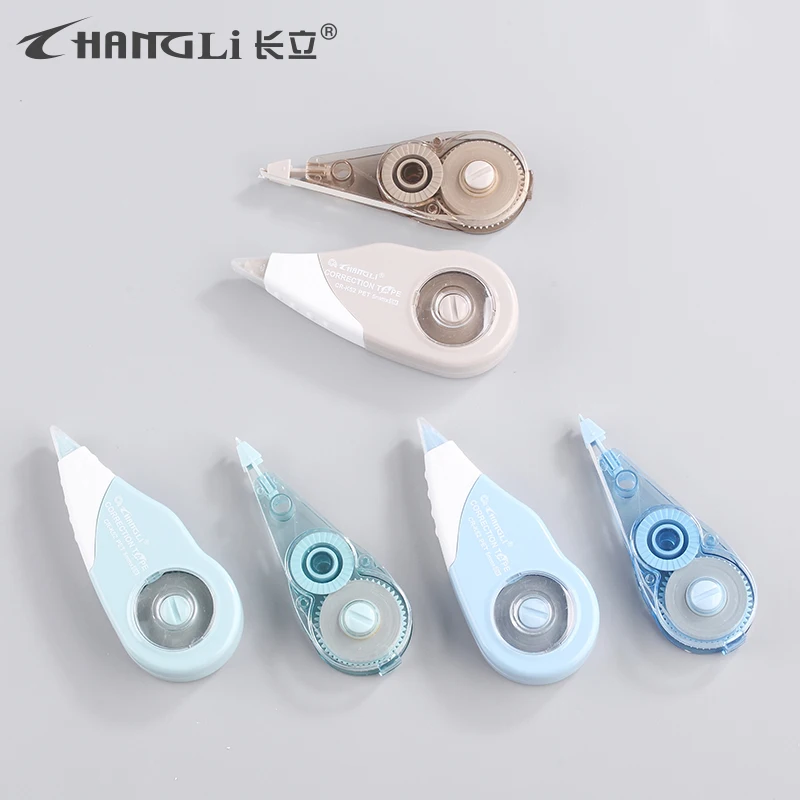 customized colored plastic  kids student refillable  School Office Stationery  transparent pet  Correction Tape