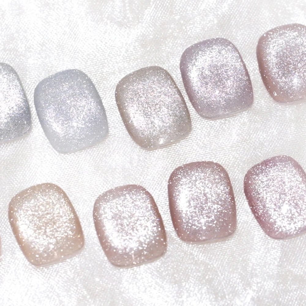 Missgel High Quality Bubble Crystal Shimmer Cat Eye Gel Nail Color Vegan Private Label Moonlight Cat Eye Magnet Gel Polish