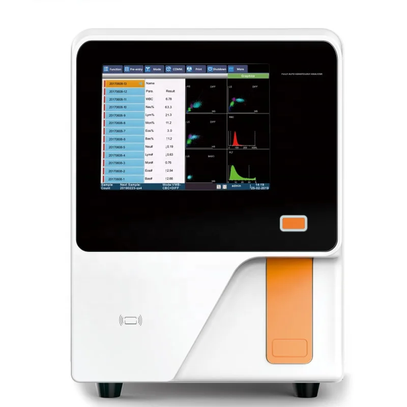 5-part 5-diff Fully automatic Auto automated blood counting CBC  Hematology Analyzer