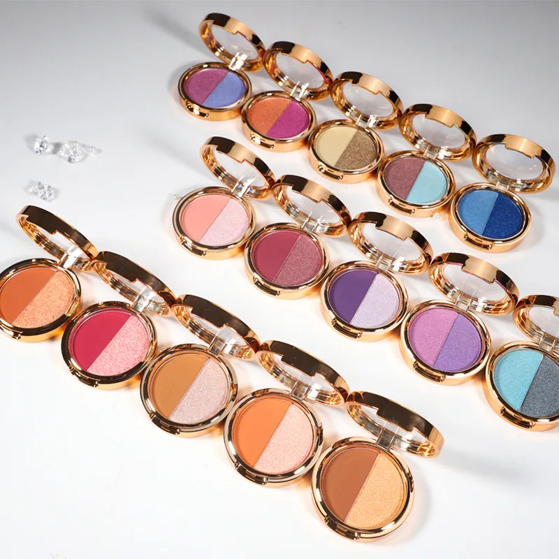 Duo color Eyeshadow Pigment Private Label Vegan Shimmer Glitter Eye Makeup Matte Eye Shadow