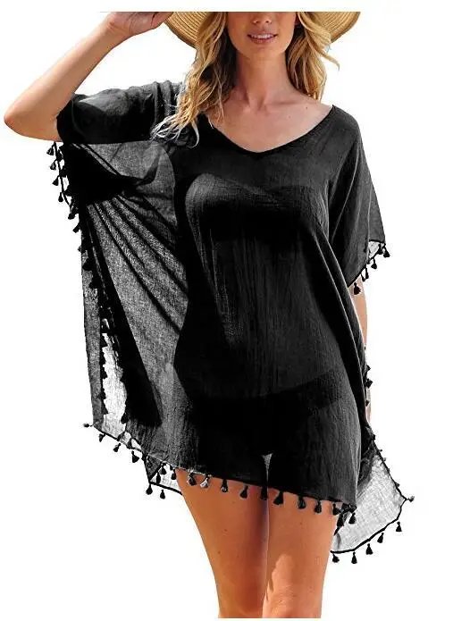 Summer Chiffon Beach Cover Ups Beachwear Bathing Suit Swimsuit Cover Up Swimwear Robe Dress Colorful