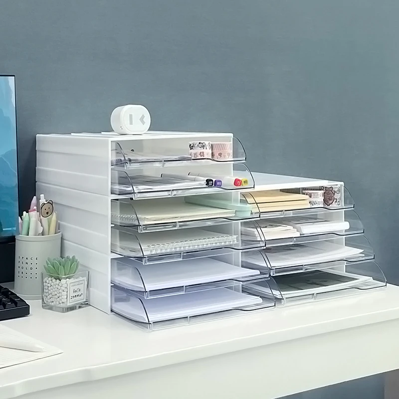 Mobile File Storage 6 Drawer Cabinet Multi Layer Storage Cabinet Plastic Storage Box With Wheel