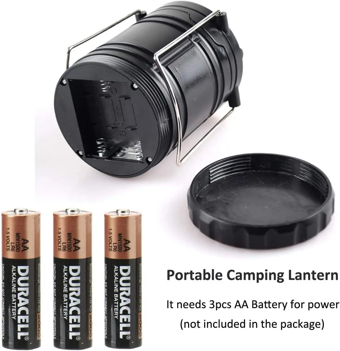 LED Battery Powered Lamp Super Bright 200 Lumen Collapsible Outdoor Portable Lights for Power Outages Hiking