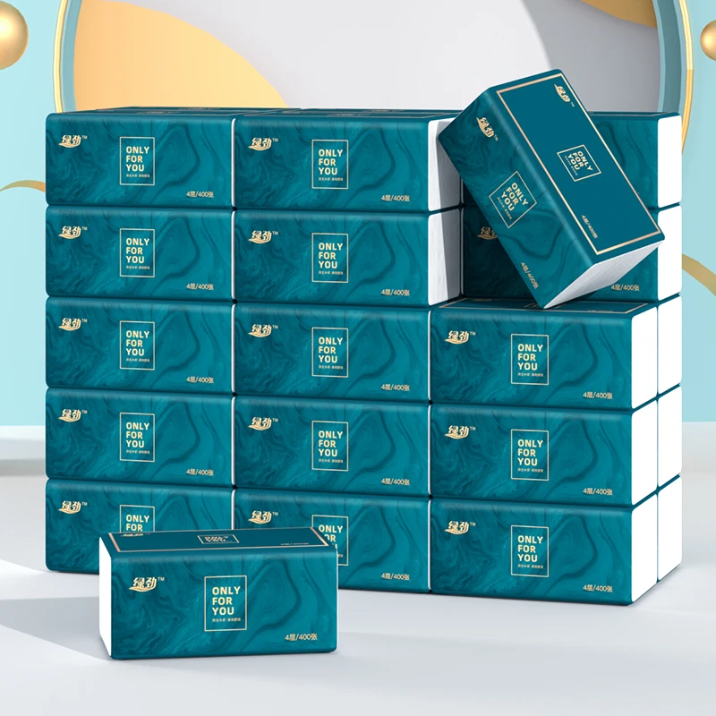 100% virgin wood pulp 4 layers thickened household soft tissue paper