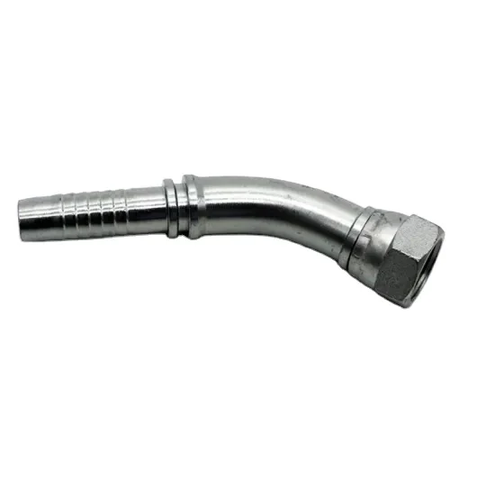 
45 Degree Bend Elbow Bsp Female Flat Seat Terminal Hose End Insert Fitting 22241 Pipe Hydraulic Hose Fitting 