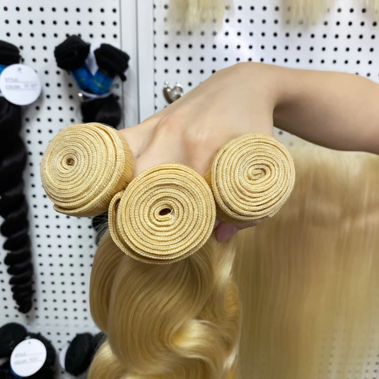 Double drawn remy virgin bundle  wholesale 613 tape hair extension in 100% human hair,sew in human hair extensions