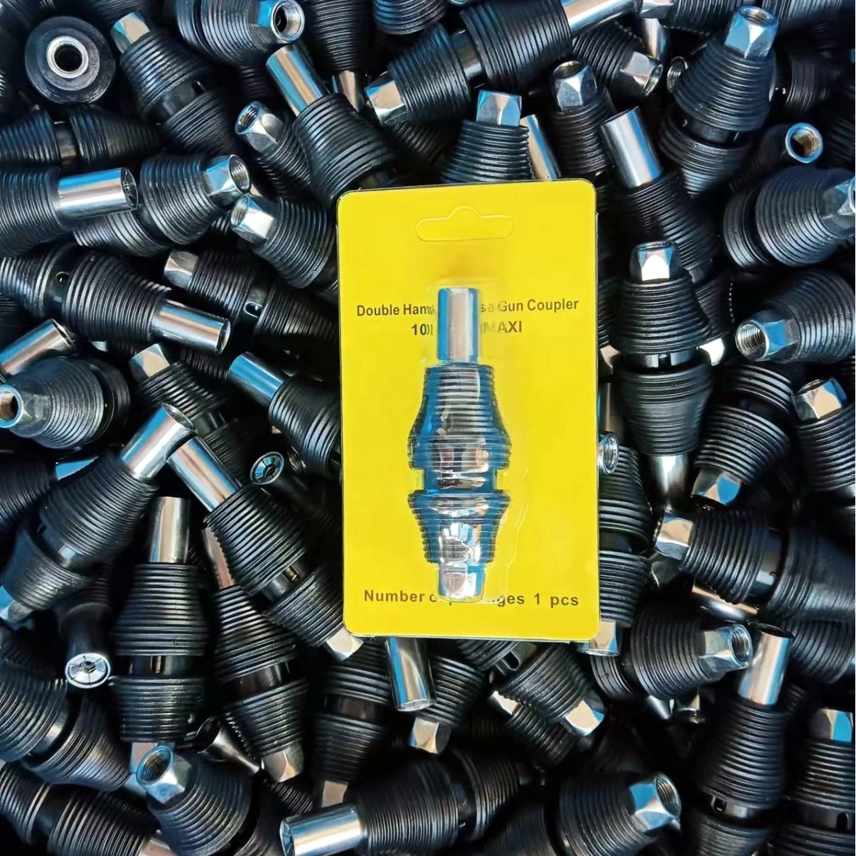 High Pressure Grease Gun Nozzle Double Handle Quick Release Injection Nozzle 10000 PSI Grease Gun Coupler