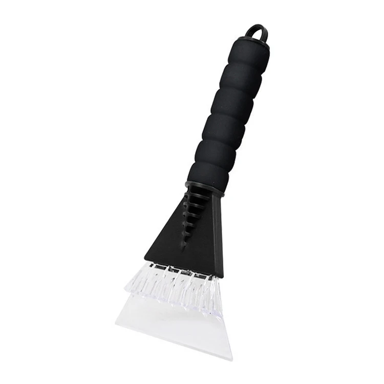 Hot sell winter grass remove frost transparent soft handle plastic snow shovel for car
