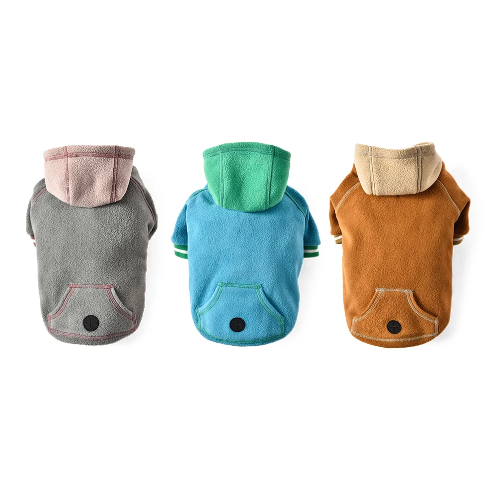 Pet Fashion Clothing Winter Sweater Multi Color Soft Polar Fleece Dog Hoodie
