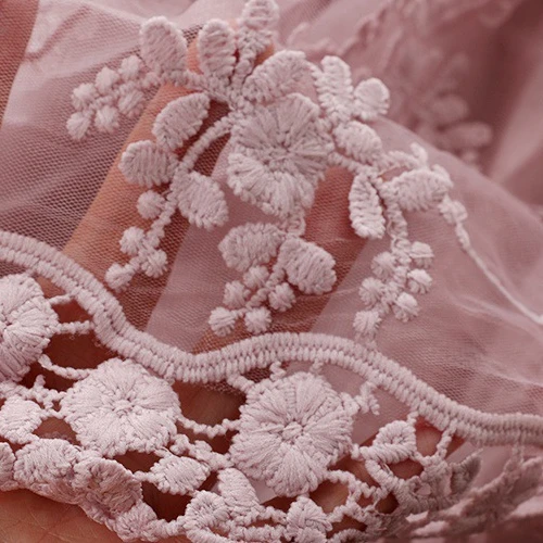 6106 Summer Toddler Kids Baby Girls Lace Flower Long Sleeve Dress Princess Wedding Party Embroidered Dress