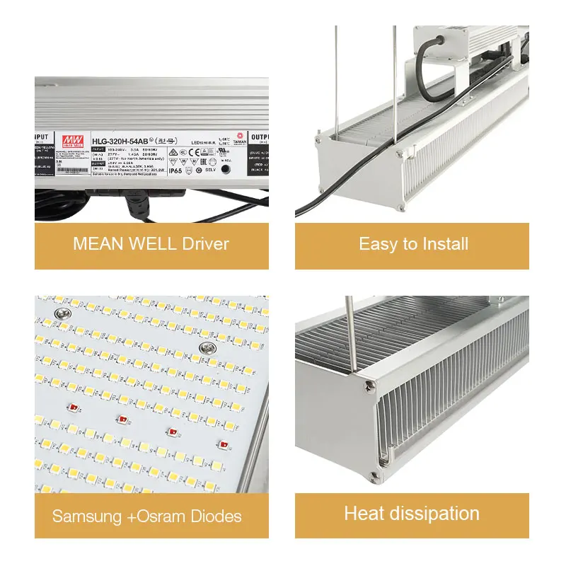 Samsung Greenhouse Indoor 730W Dimmable Strip Plant Bar Full Spectrum Lamp 281B Led Grow Lights