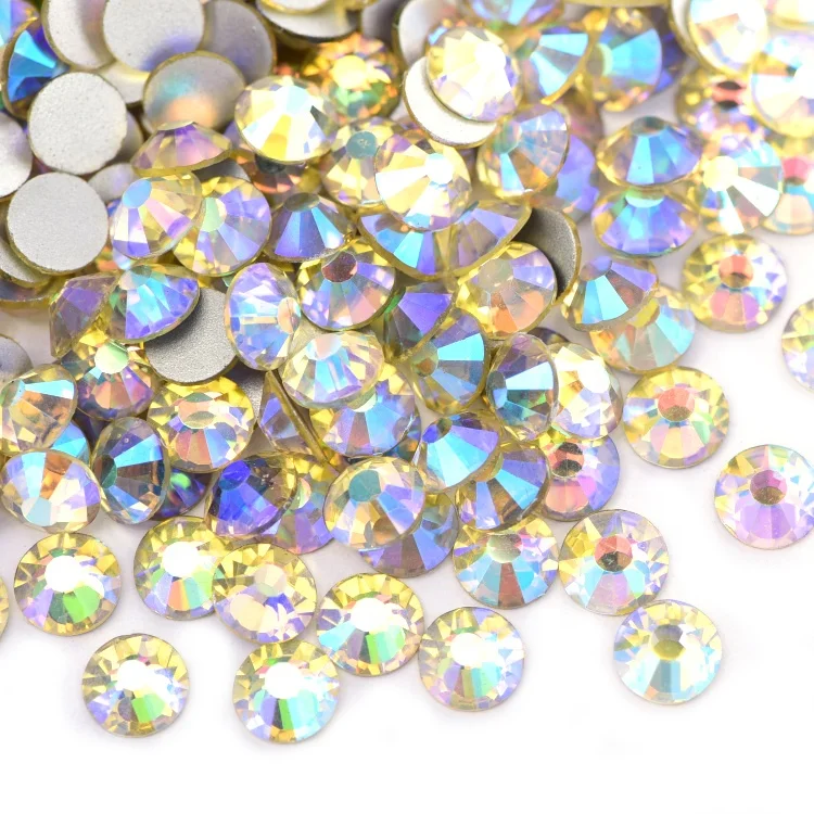 Oleeya Wholesale SS20 Crystal AB Strass Flatback Nail Crystal Stone Glass Rhinestone For DIY Crafts