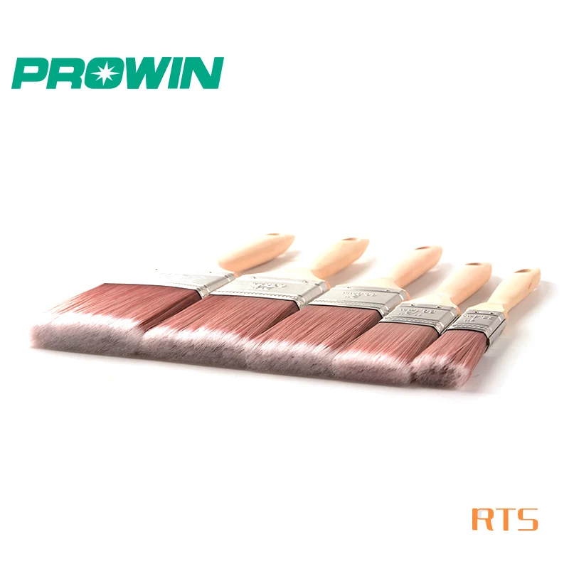 PROWIN Free Sample Top Pick Angular Polyester/Nylon Trim Wood Handle Paint Brush