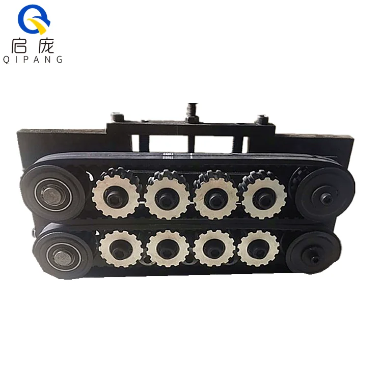 QIPANG Wire Roller Feeder Tube Belt Traction Roller Traction Belt Feeder Engine Speed Reducing Device for Wire Straightener Tool