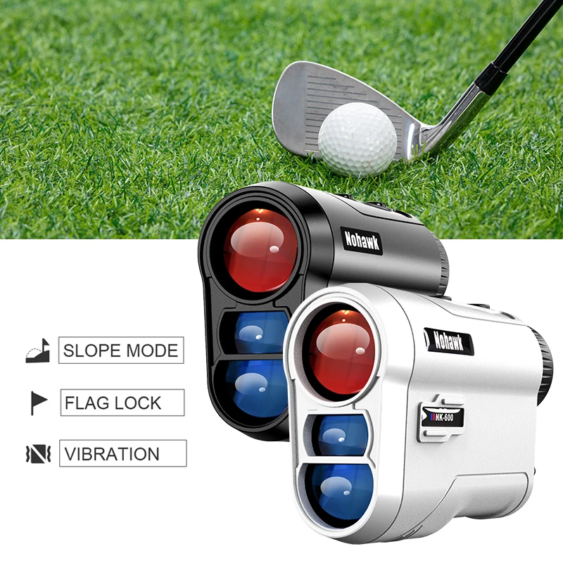 Nohawk Rechargeable Golf Rangefinder Distance Measuring with Flag Lock and Vibration  Range Finder