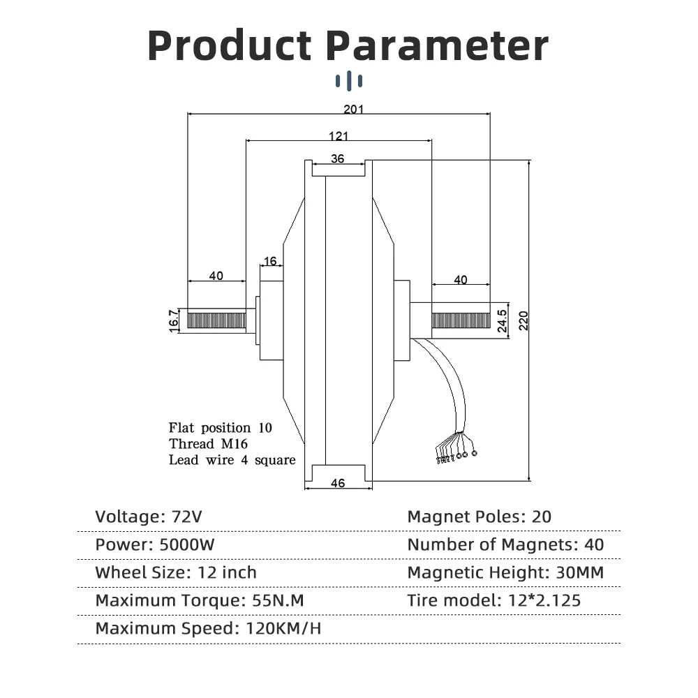12Inch Wheel Hub Motor 72V 5000W 100-120Kg/H Bldc Hub Motor Wheel Price  Kit With Battery Price