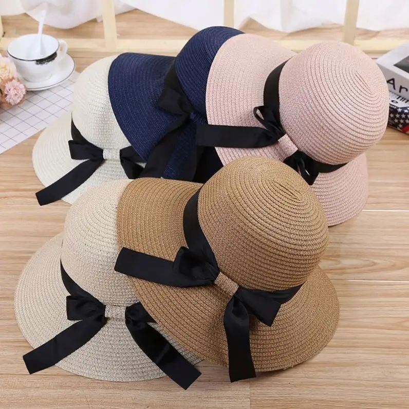 Straw Beach Hats Wholesale Custom Panama Grass Sun Kids Funny Hat Bucket For Men Women Raffia Sombrero De Playa Para Mujer Cap