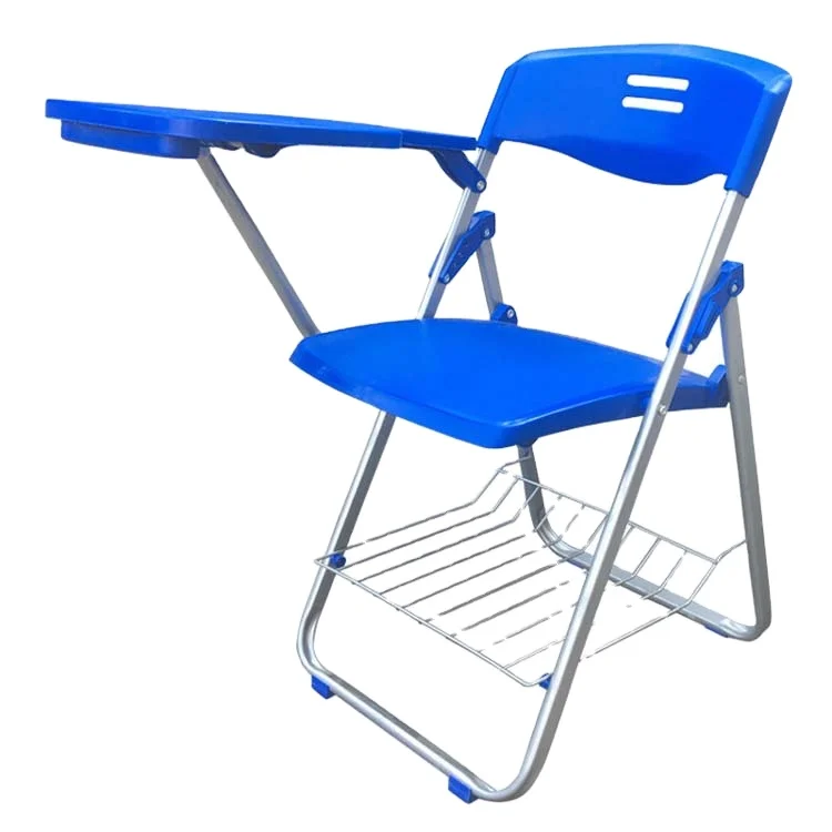 Foldable School Furniture Training Table Modern University Plastic Study Chairs with Table Top