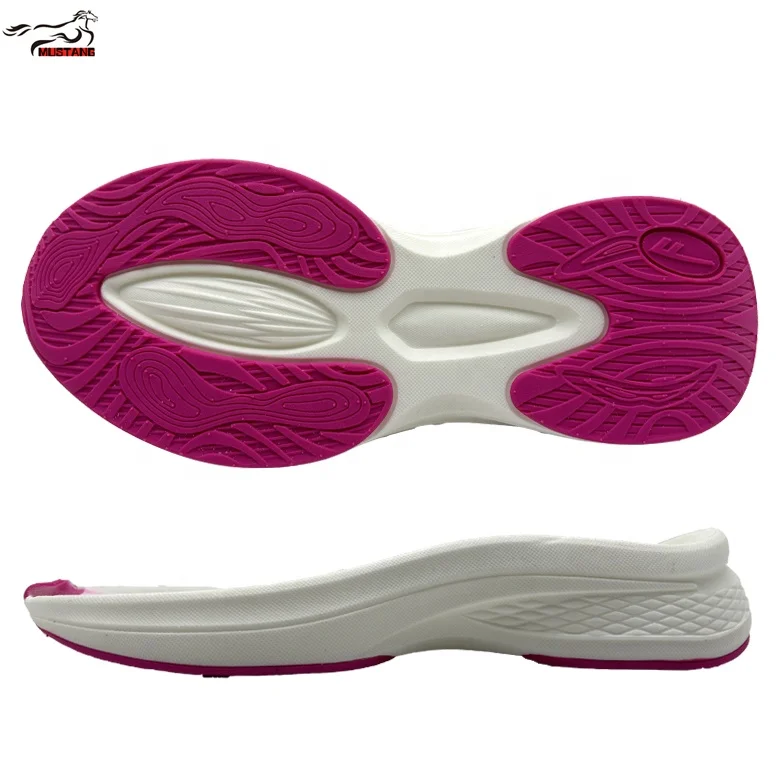 Mustang Hot sale high quality sneaker sole hot sale custom color and logo anti slip wear resistant EVA sole for Brazil and other