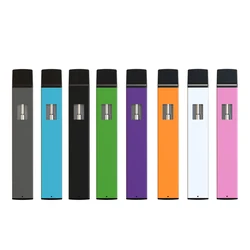 Wholesale electronic cigarette flat vape pens ceramic coil 1.0ml rechargeable vaporizer empty refillable cartridge vape pen