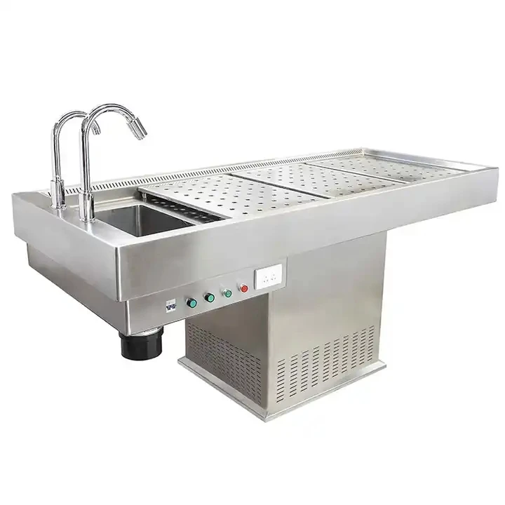 Factory Price Mortuary Device 304 Stainless Steel Funeral Supplies Mortuary Equipment Autopsy Table For Hospital