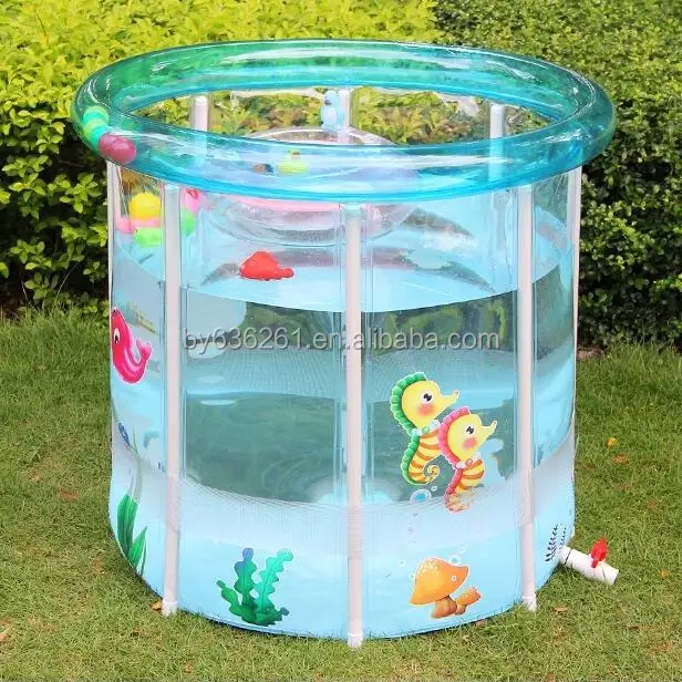 
Plastic Baby Folding Bathtub With High Quality, Transparent Inflatable Baby Folding Bathtub 