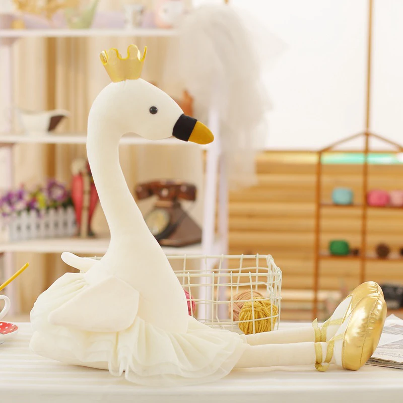Custom Wholesale Cute Ballerina Flamingo Stuffed Plush Toys for Children Dance Ballet Swan Plushie Doll Bird Animal Peluche