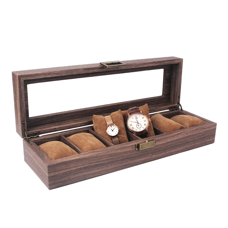 Factory stock support OEM watch travel case boxes luxury watch boxes cases watch box 6 slot