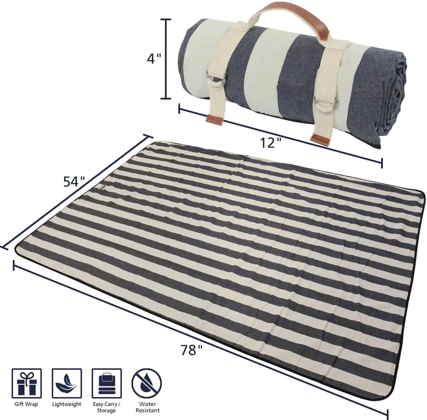Aoyatex Factory Price Travel Camping Blanket Waterproof Outdoor Blanket Foldable New Design Cheap Straw Beach Mat