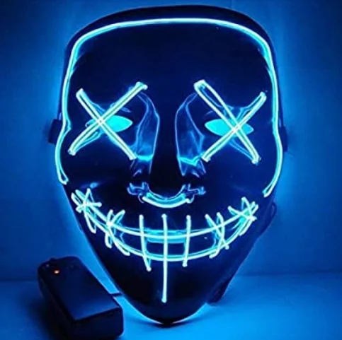 Halloween Mask LED Light Up Mask for Halloween Festival Cosplay Halloween Costume Party Decorations