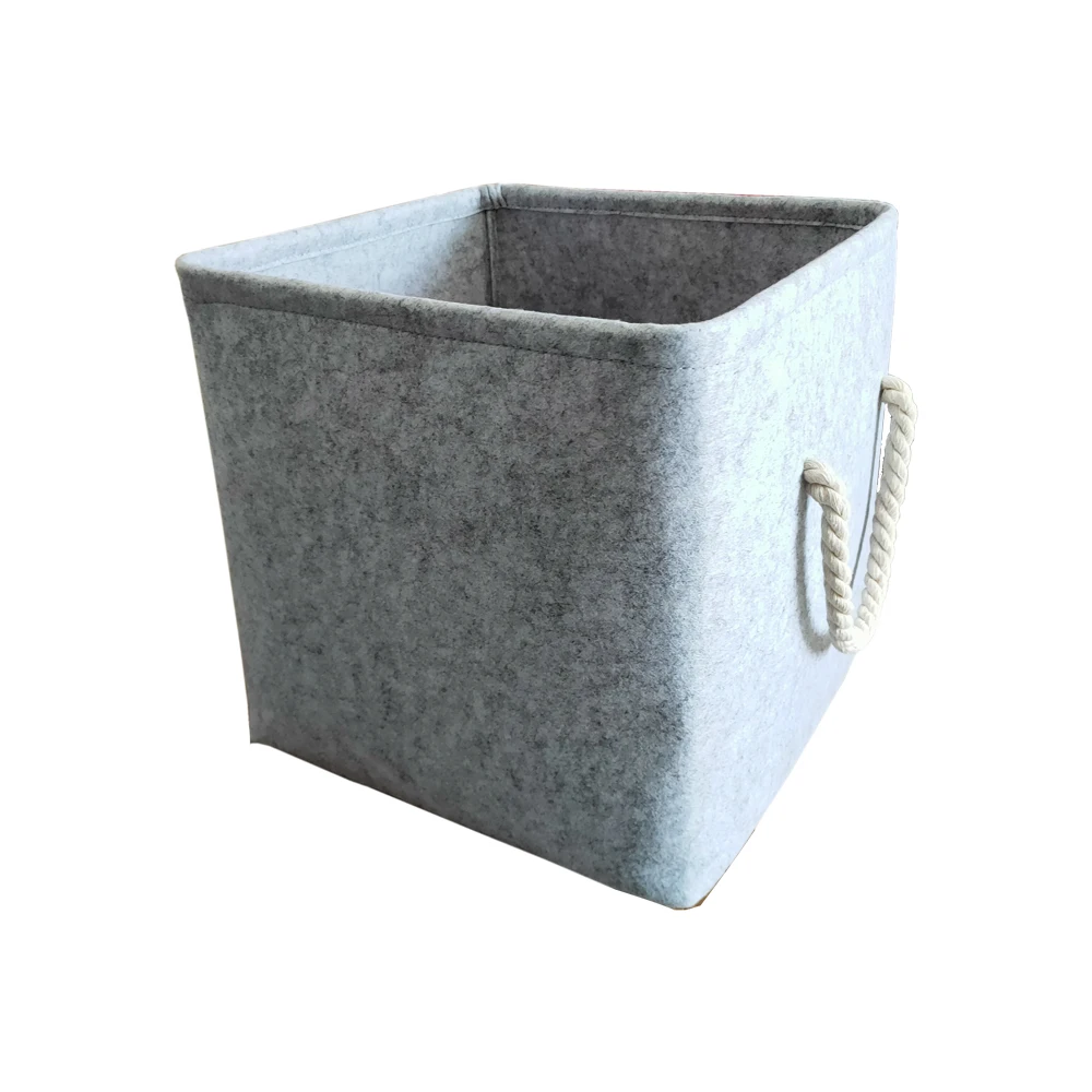 Felt   Laundry  Storage Basket   with Handles  Toys  Books Storage Box  Felt Storage Bin