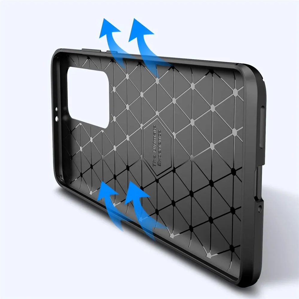 Laudetc Carbon Fiber Brushed TPU Silicone Soft Case for huawei p40 p40 lite p30 p30 pro mate 30 for huawei model