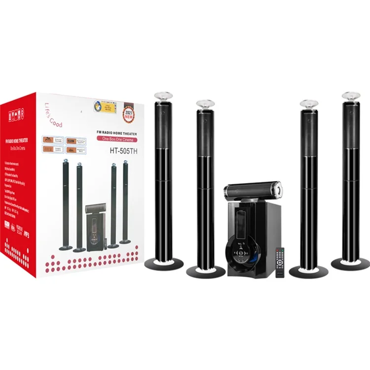 Hot sale 5.1 surround sound woofer speaker hifi music home theater system with usb sd card fm radio