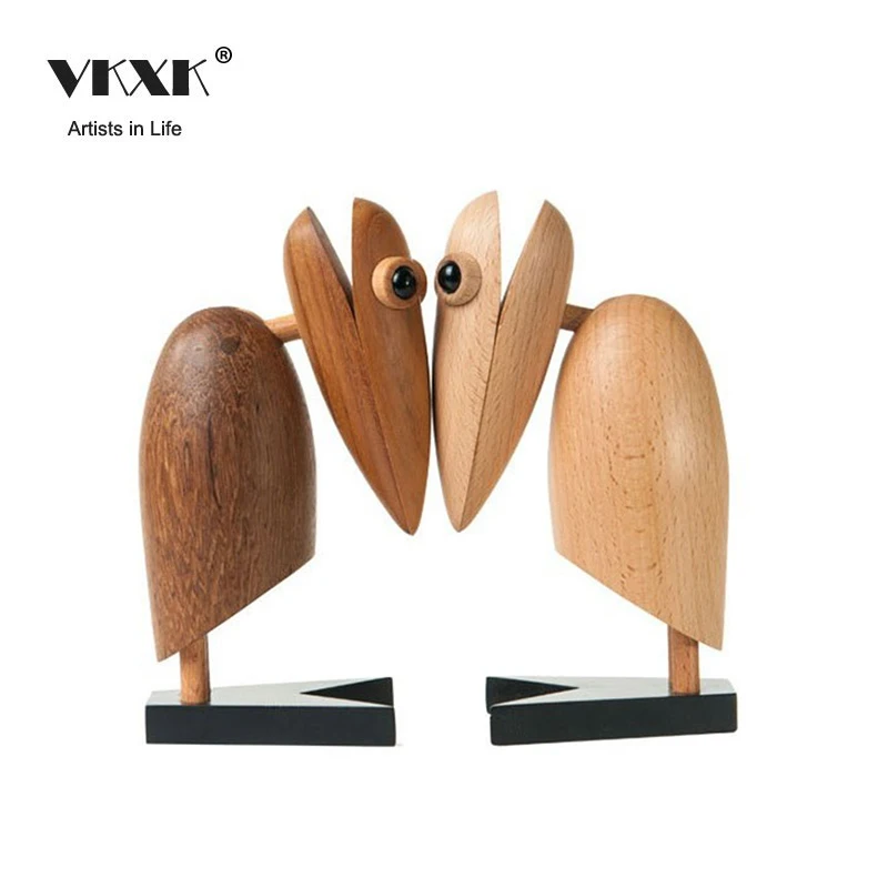 Good-material Beech wood animals craft production for hot sale