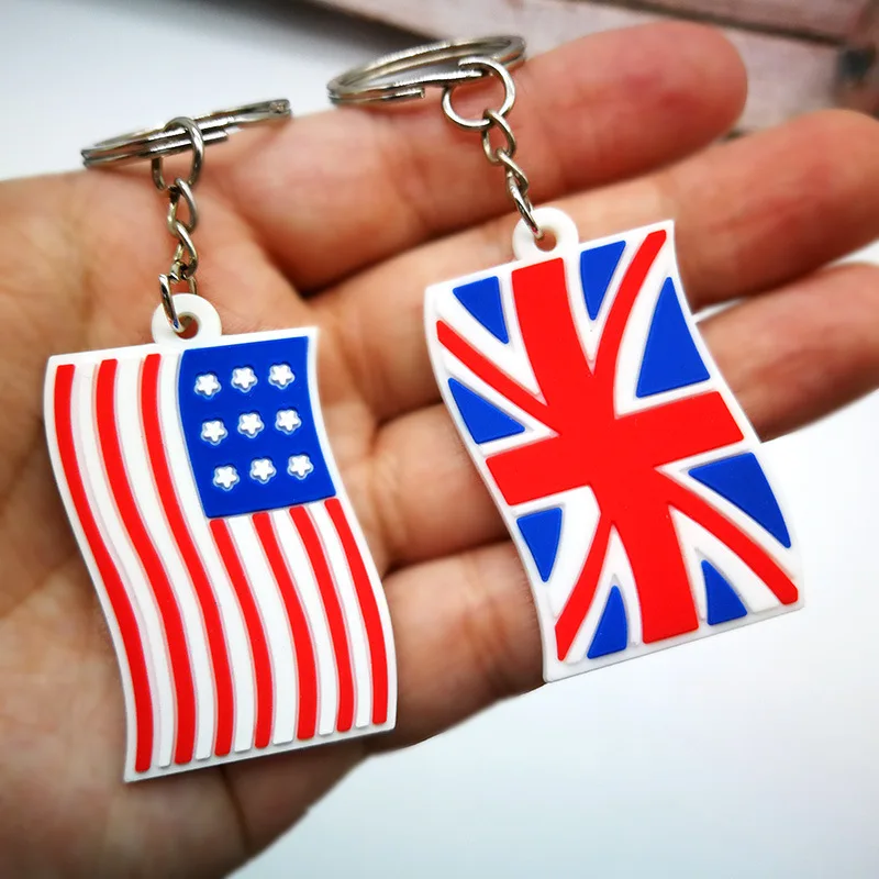 Pvc Rubber Keychain Pendant Cartoon Anime Backpack Ornaments Flag Bunting Series Printable Advertising Logo Ornament