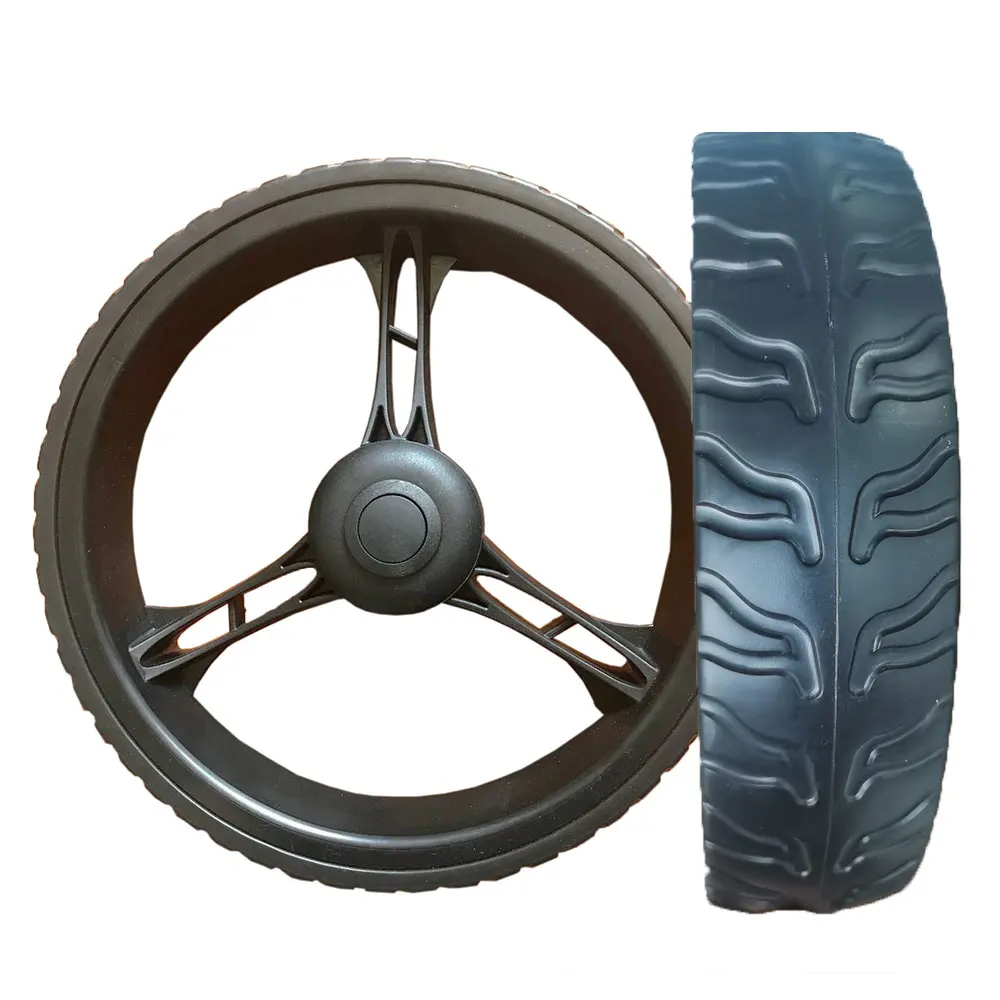 golf pull cart wheels plastic spoke rim eva foam tire 8 inch wheel